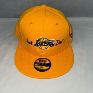 New Era  Just Don Los Angeles Lakers 59FIFTY Fitted Hat Gold Purple Size 7 3/8